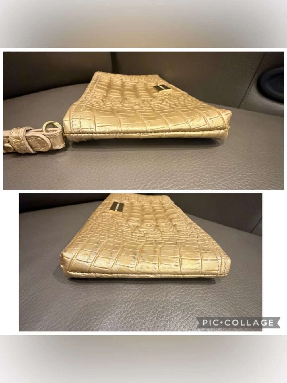Brahmin Melbourne‎ Croc-Embossed Large Wristlet Clutch